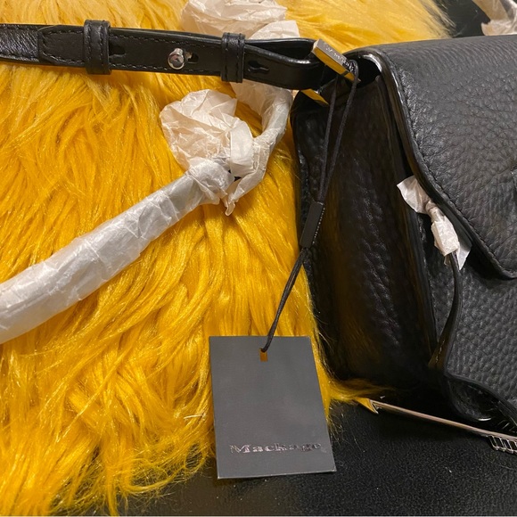 NEW Mackage 'Mini Novaki' Black Crossbody Genuine Pebble Leather  Satchel - Picture 8 of 8